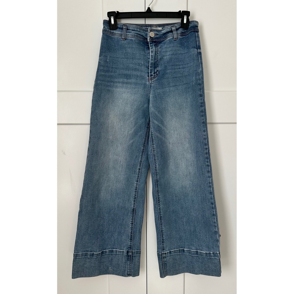 OAT New York High Rise Wide Leg Jeans Medium Wash Blue Size 4 27 P0189-CA